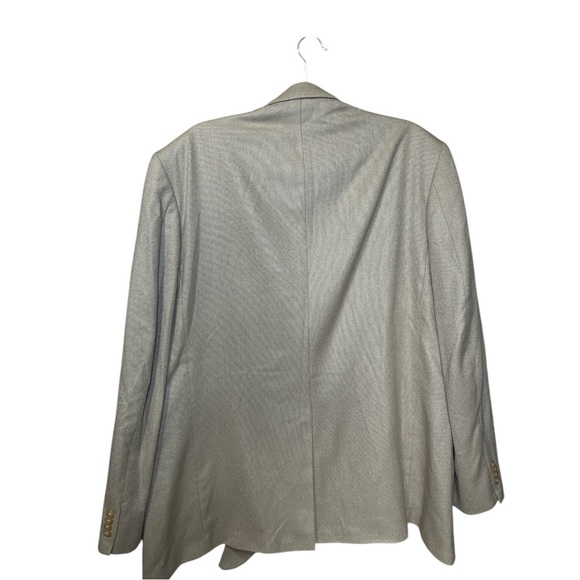 Lands' End Tan Silk Wool Blazer Sportscoat Office Career Classic Professional - Picture 12 of 14